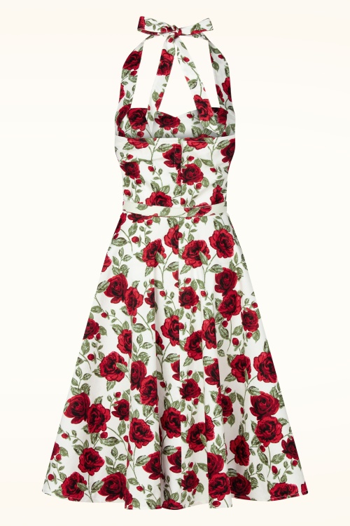 Topvintage Boutique Collection - Topvintage exclusive ~ Betty Rosetta swing jurk in wit 7