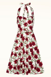 Topvintage Boutique Collection - Topvintage exclusive ~ Betty Rosetta swing jurk in wit 2