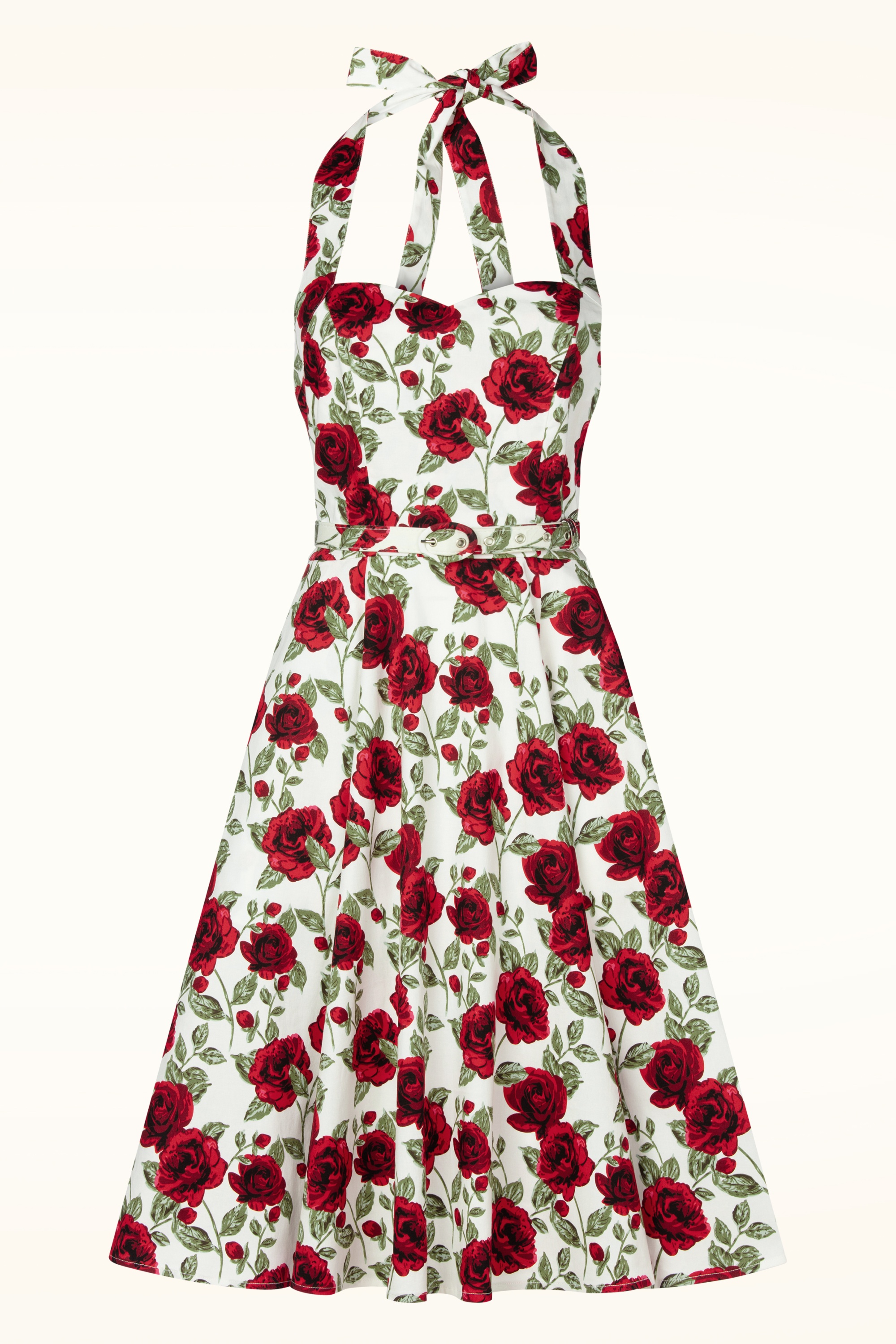 Topvintage Boutique Collection - Topvintage exclusive ~ Betty Rosetta swing jurk in wit 2