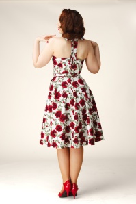 Topvintage Boutique Collection - Topvintage exclusive ~ Betty Rosetta swing jurk in wit 4