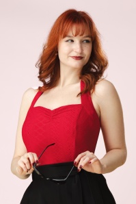 Topvintage Boutique Collection - Topvintage Exclusive ~ Betty Isabella top in rood