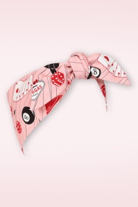 Banned Retro - Viva Las Vegas bandana in roze 4