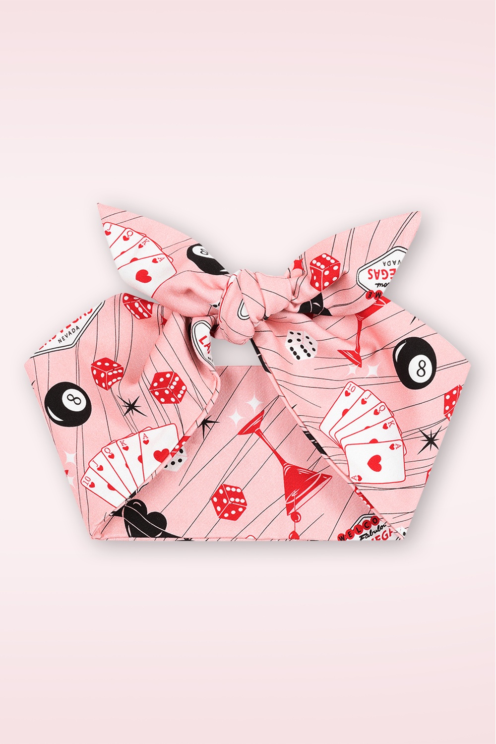 Banned Retro - Viva Las Vegas bandana in roze 2