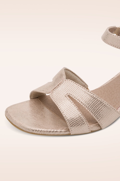 Jana Shoes - Sara Softline Vegan sandaaltjes in metallic beige 2