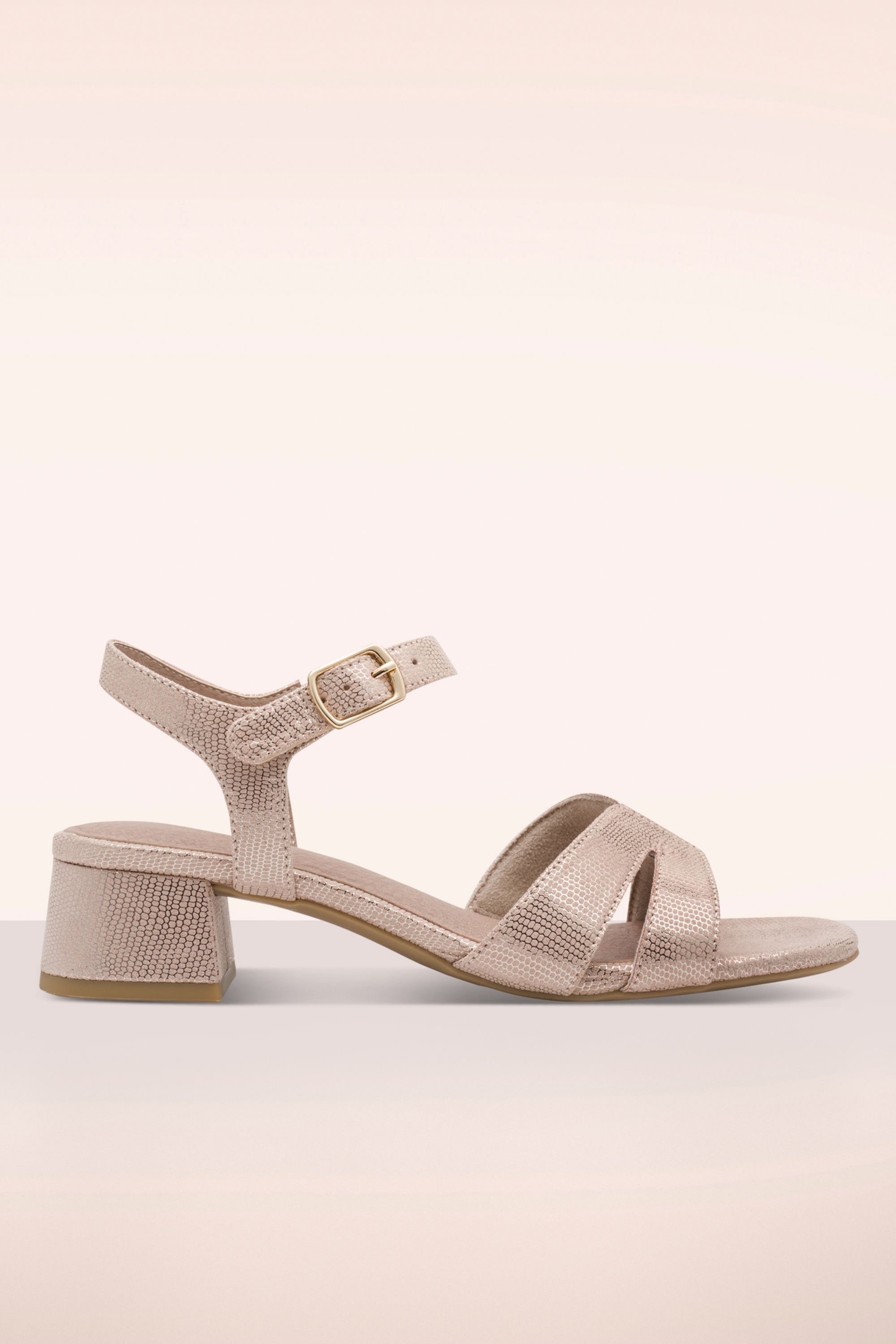 Jana Shoes - Sara Softline Vegan sandaaltjes in metallic beige