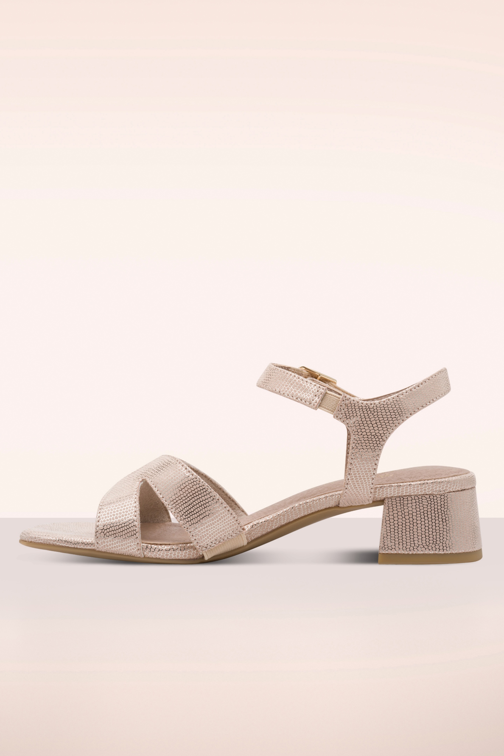 Jana Shoes - Sara Softline Vegan sandaaltjes in metallic beige 5