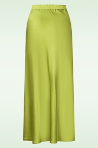 Surkana - Giselle Satin maxi rok in groen 3