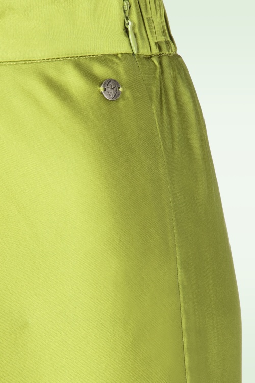 Surkana - Giselle Satin maxi rok in groen 2