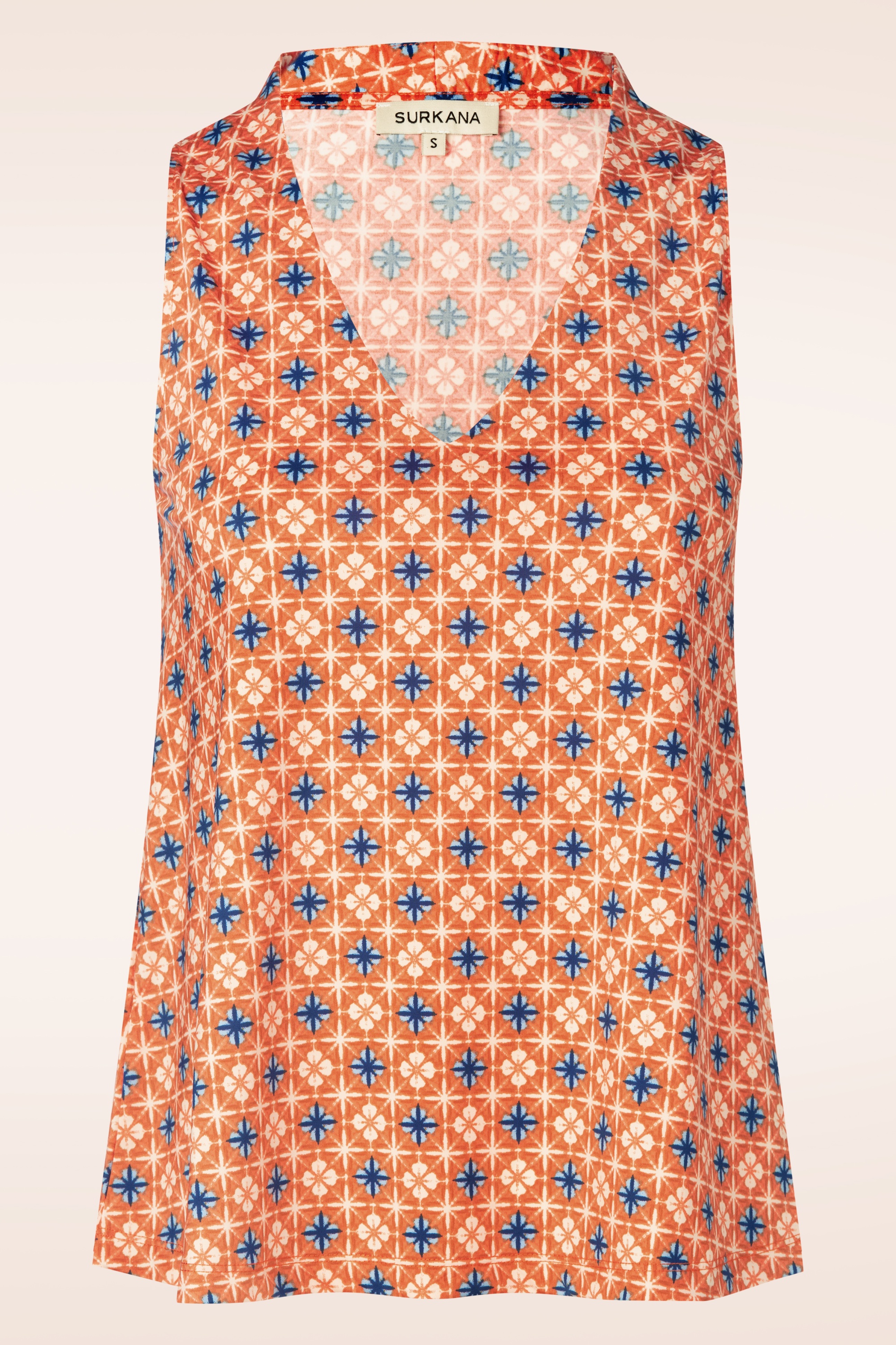 Surkana - Naranja V-neck top in oranje