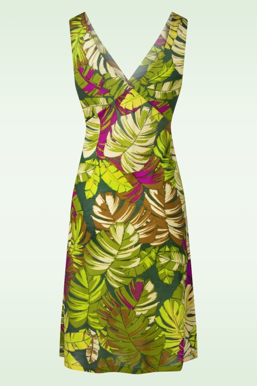 Surkana - Leafy Delight jurk in multi 3