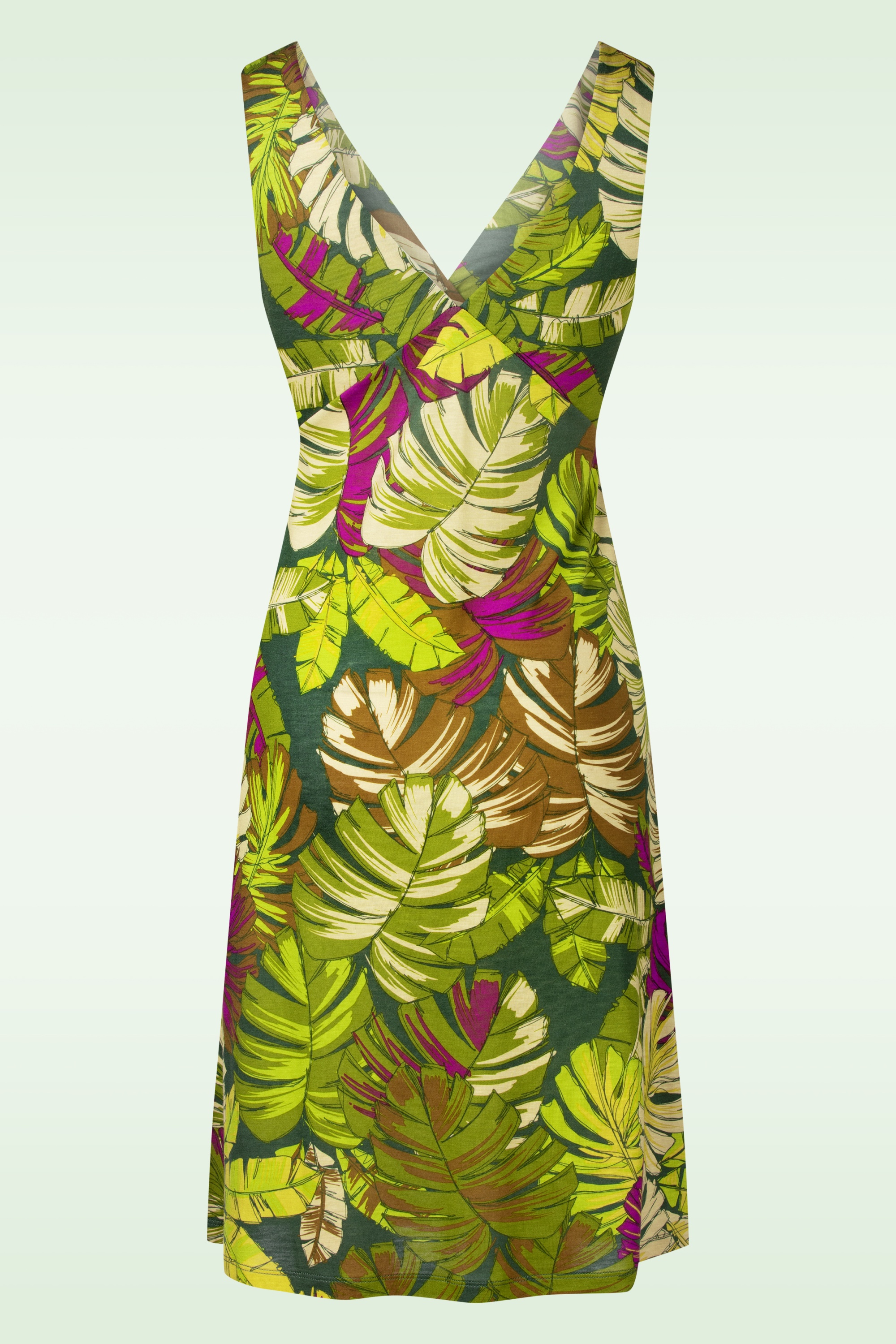 Surkana - Leafy Delight jurk in multi 3