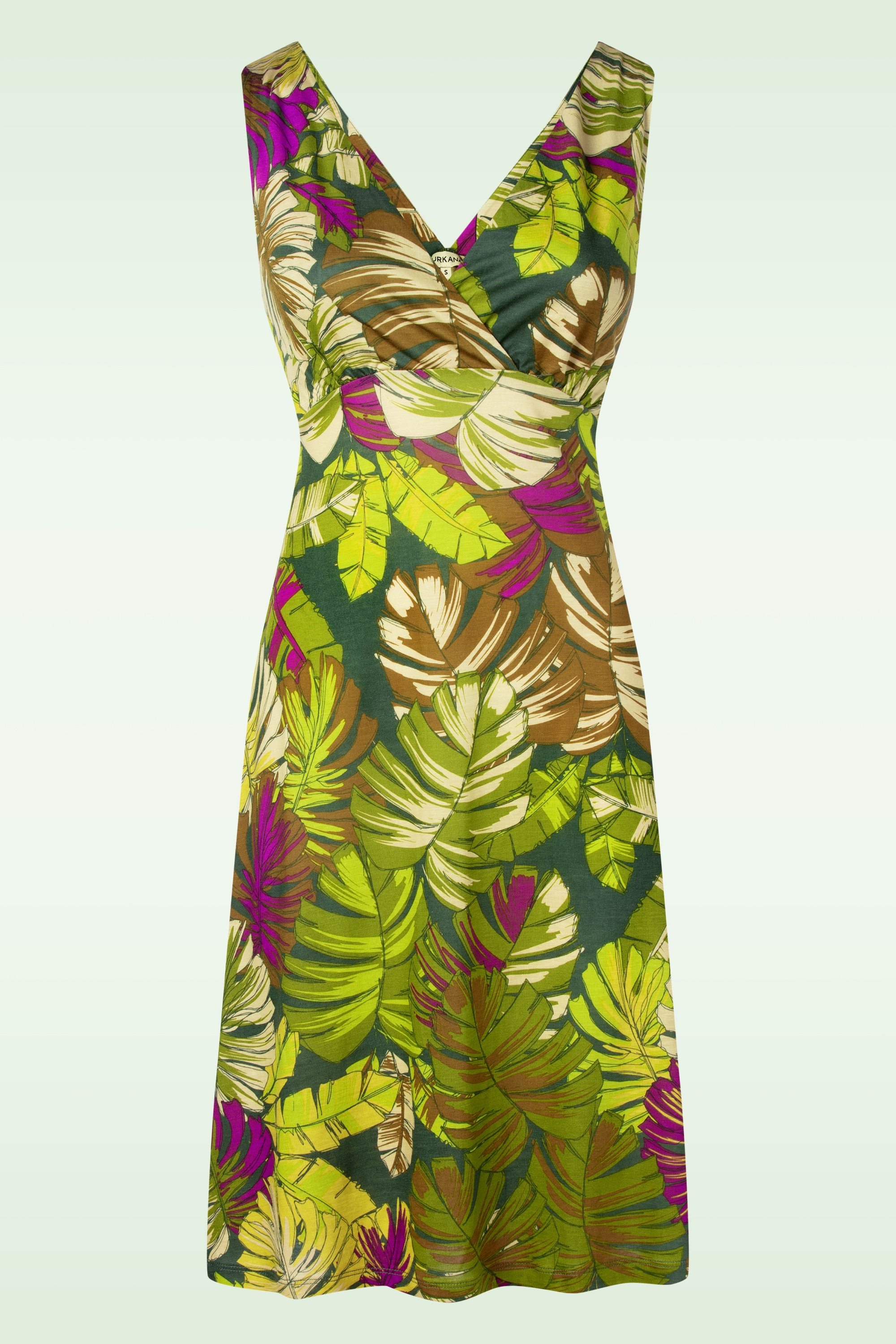 Surkana - Leafy Delight jurk in multi