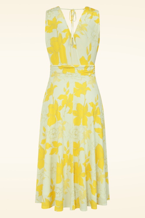 Vintage Chic for Topvintage - Topvintage exclusive ~ Jane Lily swing jurk in geel 3