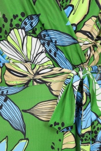 Vintage Chic for Topvintage - Topvintage Exclusive ~ Tammy floral maxi jurk in groen en multi 2