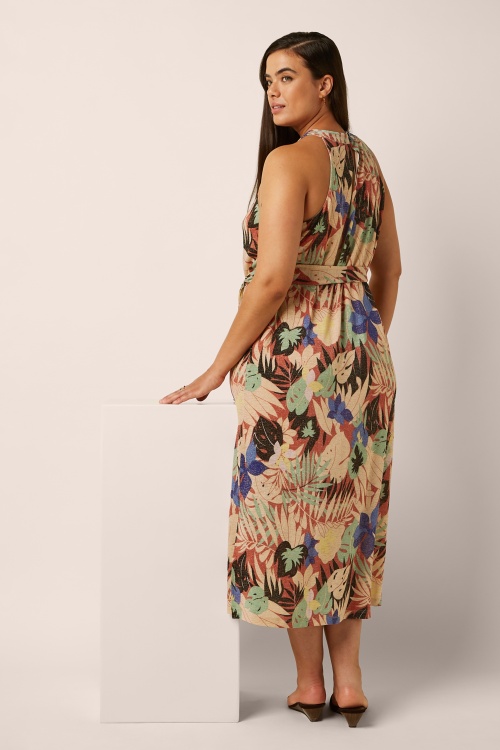 King Louie - Virna Mola jurk in langoustine oranje 3