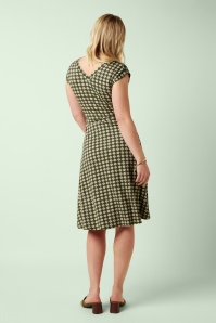 King Louie - Jade Double V- jurk in ponderosa groen 4