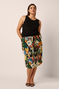 King Louie - Lola Tropez Button rok in zwart