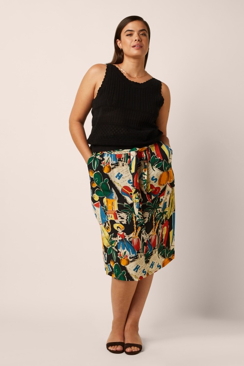 King Louie - Lola Tropez Button rok in zwart