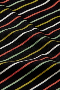 King Louie - Juno Panel Menchini Stripe rok in zwart 4