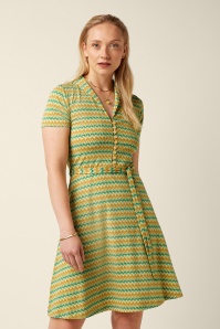 King Louie - Emmy Saro jurk in lentegeel