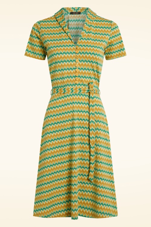 King Louie - Emmy Saro jurk in lentegeel 2