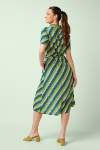 King Louie - Olive Cliff midi jurk in mazarine blauw 3