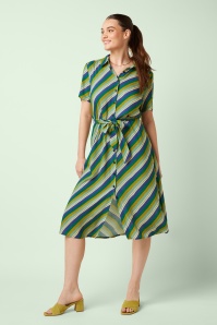 King Louie - Olive Cliff midi jurk in mazarine blauw