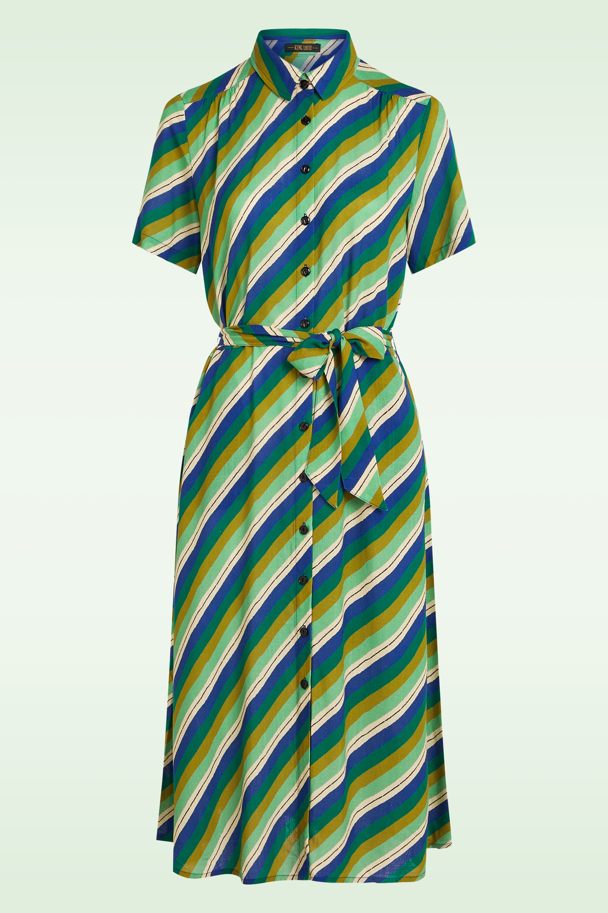 King Louie - Olive Cliff midi jurk in mazarine blauw 2