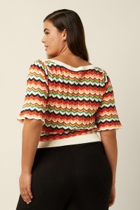 King Louie - Ivy Wide Sleeve Le Roy top in multi 3