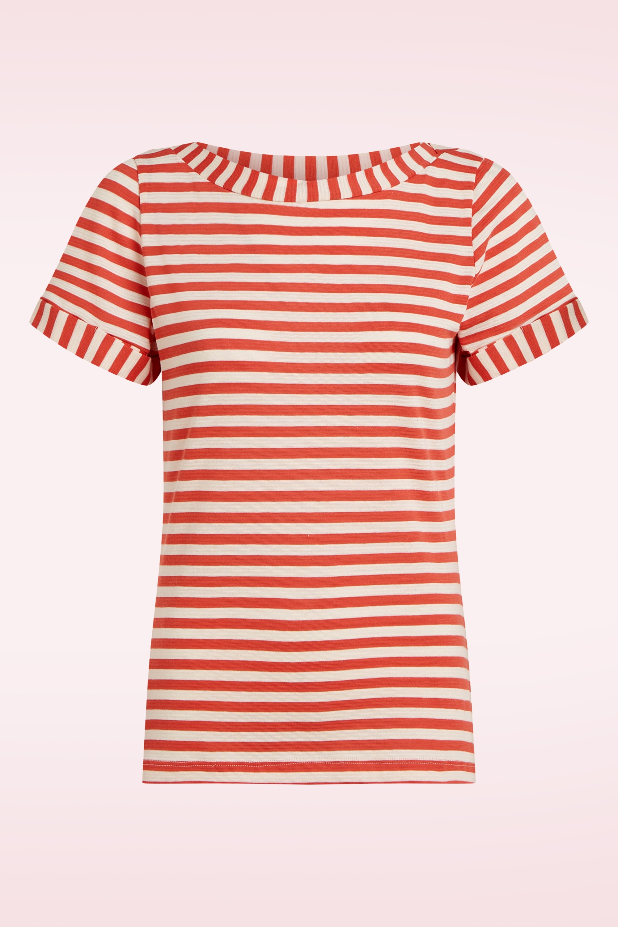 King Louie - Boatneck Chopito Stripe top in summer fig 2