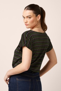 King Louie - Aria Menchini Stripe top in zwart 3