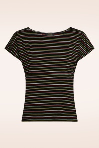 King Louie - Aria Menchini Stripe top in zwart 2