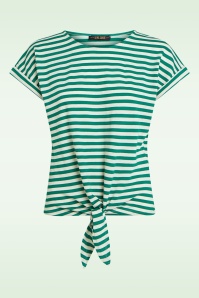 King Louie - Aria Chopito Stripe Knot shirt in ultra groen 2