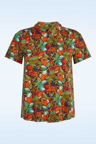 King Louie - Maisie Puerto blouse in strong blauw 2