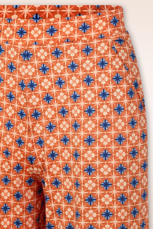 Surkana - Naranja broek met rechte pijpen in oranje 2