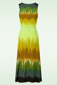 Surkana - Yara midi jurk met gedraaide halslijn in olijf 3