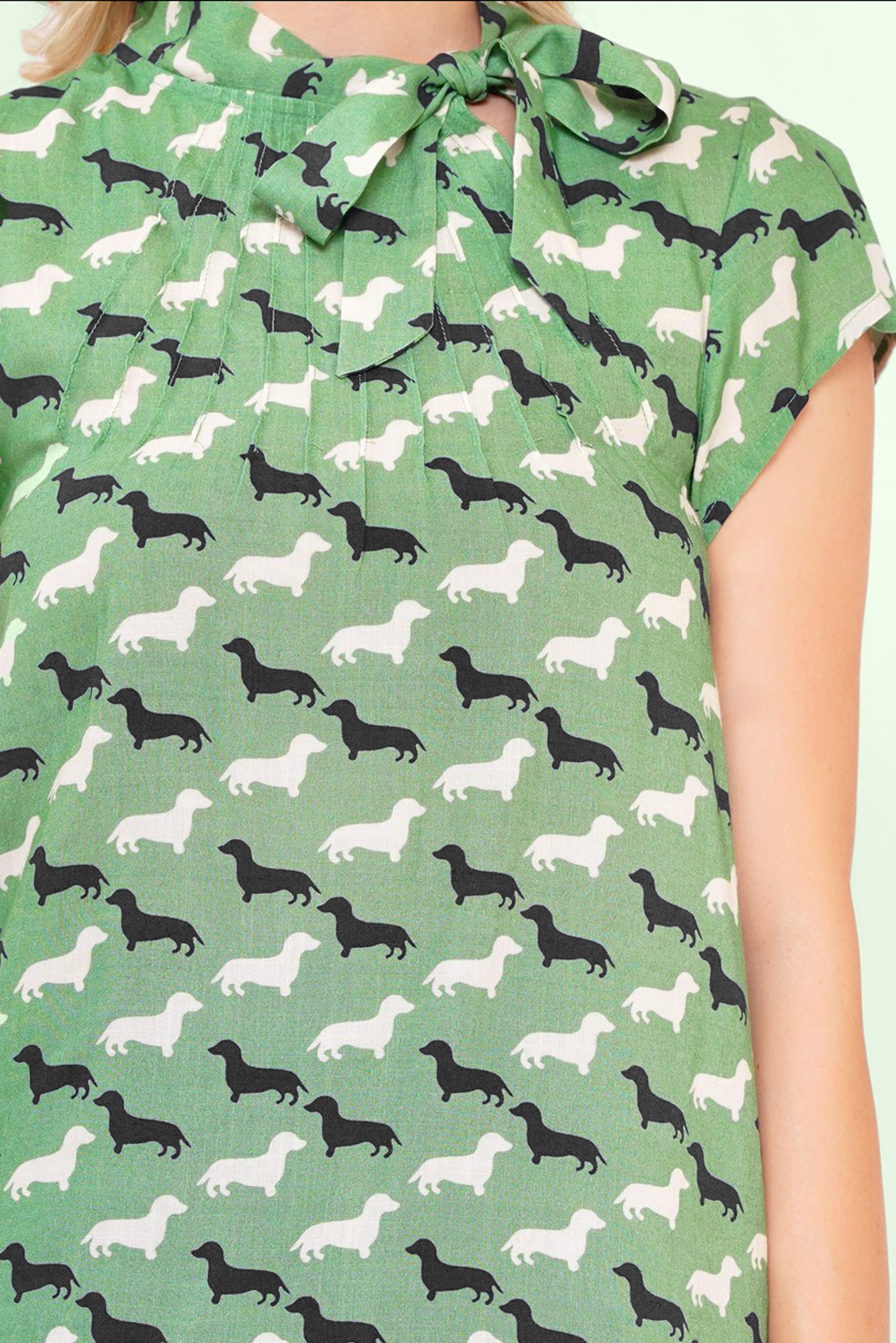 Circus - Anna teckel blouse in groen 2