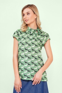 Circus - Anna teckel blouse in groen