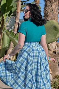 Miss Candyfloss - Sophia Tiffany linnen blouse in turquoise  2