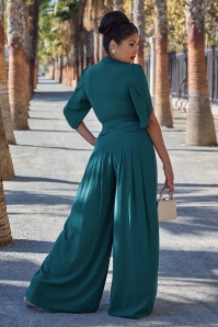 Miss Candyfloss - Mayssa Elia jumpsuit in pauwblauw  2