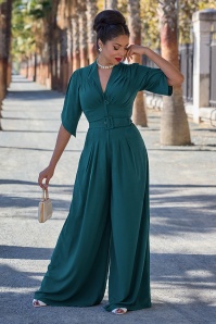 Miss Candyfloss - Mayssa Elia jumpsuit in pauwblauw 