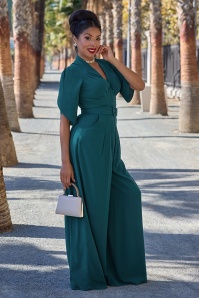 Miss Candyfloss - Mayssa Elia jumpsuit in pauwblauw  3