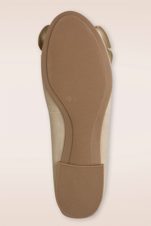 Tamaris - Sahara Chic ballerina's in licht taupe 4