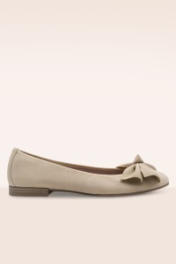 Tamaris - Sahara Chic ballerina's in licht taupe