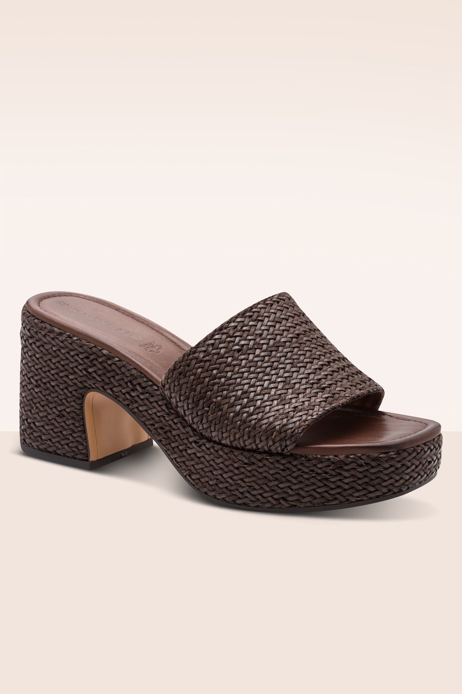 Tamaris - Nomad Chic Woven platfom muiltjes in mocha 2