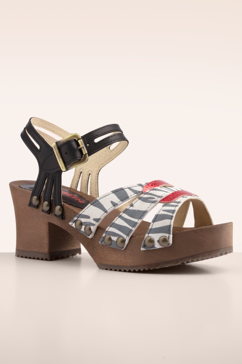 Grünbein - Ida Safari klompjes in zebra 3