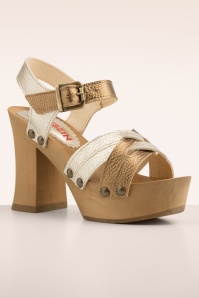 Grünbein - Freya klompjes in oud goud en platina 3