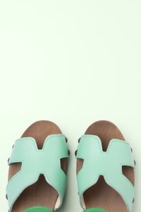 Grünbein - Loke klompjes in mint en groen 3