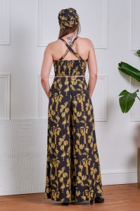 Banned Retro - Elizabeth Golden Hour Palazzo Trousers in Black 2