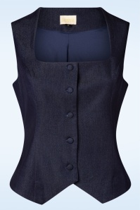 Topvintage Boutique Collection - Topvintage exclusive ~ Sylvie gilet in marineblauw